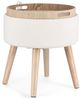 Hocker Zoya aus Bouclè-Stoff, Weiß, 39 x 39 x 43 cm Bild 2