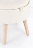 Hocker Zoya aus Bouclè-Stoff, Weiß, 39 x 39 x 43 cm Bild 4