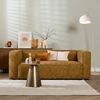 Bronx71 Chenille Sofa Memphis 2,5-Sitzer ockergelb/cognac Bild 1