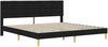 vidaXL Bettgestell mit Matratze Schwarz 180 x 200 cm Stoff 3415125 Bild 4