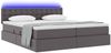 vidaXL Bett mit Stauraum und LED mit LED Grau 200 x 200 cm Kunstleder 3371547 Bild 3