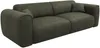 Vente-unique - Sofa 4-Sitzer mit Matratze - Strukturstoff - Grün - POGNIA Bild 4