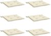 vidaXL Gartenstuhl-Kissen 6 Stk. Creme 50x50x2 cm Oxford-Gewebe 314043 Bild 3