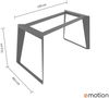 Esszimmertisch FLORINT 200x90cm weiße Keramikplatte schwarze Design-Tischkufen : Weiss Bild 4