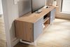 Lowboard Eiche-Dekor Grau 150x55x40cm TV-Kommode Modern mit Türen Wohnzimmer Bild 5