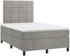 vidaXL Boxspringbett mit Matratze Hellgrau 120x190 cm Samt 3269995 Bild 2