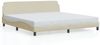 vidaXL Bettgestell "Dover" Creme 200x200 cm Stoff 373250 Bild 2