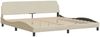 vidaXL Bettgestell "Dover" Creme 200x200 cm Stoff 373250 Bild 3