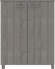 vidaXL Schuhschrank HAMAR Hellgrau 85x40x108 cm Massivholz Kiefer 340519 Bild 3