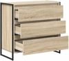 Sideboard, Kommode mit Schubladen Sonoma 79 x 36 x 75.5 cm Holzwerkstoff j2176p Bild 5