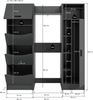 Waschmaschienenumbau Set (B/H/T: 166x195x62 cm) in anthrazit Nachbildung Bild 4