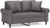 vidaXL 2-Sitzer-Sofa mit Zierkissen Grau 120 cm Kunstleder 3200927 Bild 2