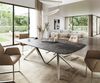 Esstisch Edge Boot 260x120 cm Keramik Laminam® Nero Greco Anthrazit Estelar rund Edelstahl Bild 2