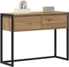 vidaXL Beistelltisch mit Speicher Kunsthandwerk Eiche 100 x 36 x 75 cm 886701 Bild 3