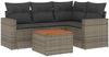 vidaXL 5-tlg. Garten-Sofagarnitur mit Kissen Grau Poly Rattan 3256438 Bild 2