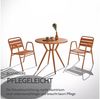 Liadomo Gartentisch Lesina, runder Bistrotisch, Balkontisch, Outdoor-Esstisch Ø 80 cm (robuster Alu-Tisch für Terrasse & Balkon, 1 Tisch), Outdoor-Tisch in Orange, rund Bild 3