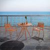Liadomo Gartentisch Lesina, runder Bistrotisch, Balkontisch, Outdoor-Esstisch Ø 80 cm (robuster Alu-Tisch für Terrasse & Balkon, 1 Tisch), Outdoor-Tisch in Orange, rund Bild 2