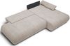 Selsey 'Armone' Ecksofa mit Schlaffunktion, Chenille, Ottomane rechts, Hellbeige Bild 4