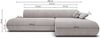 Selsey 'Armone' Ecksofa mit Schlaffunktion, Chenille, Ottomane rechts, Hellbeige Bild 5