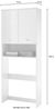 Badschrank Waschmaschinen Schrank Überbau ca. 76 x 190 x 31 cm POOL Weiß Bild 3