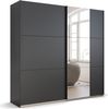 rauch Kleiderschrank; Schwebetürenschrank KRONACH, 2-türig, 1 Spiegeltüre, Graumetallic, 218x210x59xcm Bild 3