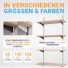 BOOMET Wandregal Regal Bausatz weiß/schwarz, 80 18-tlg, Wandboard Bücherregal Hängeregal Leimholz Holzboden Bild 2