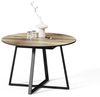 Livinity® Esstisch Firenze, Eiche rustikal/Schwarz/Schwarz, 120 x 120 cm ausziehbar (1-St) Bild 4