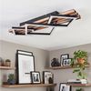 hofstein Deckenleuchte Deckenlampe aus Metall/MDF/Kunststoff, ohne Leuchtmittel, moderne Deckenleuchte in Schwarz/Holzoptik/Braun/Weiß Bild 3