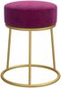 vidaXL Runder Hocker Violett Samt 340258 Bild 3