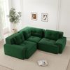 3-Sitzer Sofa 177x104x69 cm aus Cordstoff rahmenlos modular, grün Bild 2