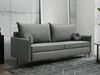 Mirjan24 'Cesechi' Schlafsofa mit Bettkasten, Kissen mit Reißverschluss, 101 x 216 x 96 cm, Grau Bild 2