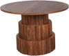 Esstisch ALMA rund - Mangoholz Walnussbraun 78x120x120cm | Wohnzimmertisch Massivholz Robuster Tisch Bild 1