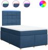 vidaXL Boxspringbett mit Matratze Blau 120x200 cm Stoff 3293553 Bild 2