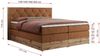 Boxspringbett VENETO KING, Doppelbett mit Multipocket-Matratze, Polsterbett mit Kopfstütze - 160 x 200 cm - Orange Stoff - H4 Bild 5