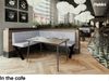 MEBLINI Eckbank für Esszimmer mit ausziehbarem Tisch - Küchenbank - Essecke - Sitzecke Küche - TONI - X-Beine 128x168x87cm Links - Hellgrau Samt/M Weiß Hochgl. Bild 4