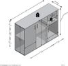 Schubkastenkommode >ALBI 2< in Beton LA-weiß - 120,5x83x35cm (BxHxT) Bild 3
