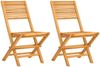 vidaXL Gartenstühle 2 Stk. Klappbar 47x62x90 cm Massivholz Teak 362761 Bild 2