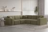 Ecksofa Designersofa CELES PREMIUM Stoff Opera Velvet Olivgrün Seite Universal Bild 5