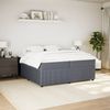 vidaXL Boxspringbett mit Matratze Dunkelgrau 200x200 cm Samt 3285663 Bild 3