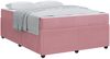 vidaXL Bettrahmen mit Matratze Rosa 160 x 200 cm Stoff 3398417 Bild 2
