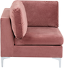 Ecksessel Samtstoff rosa mit Metallbeinen EVJA Bild 4