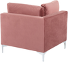 Ecksessel Samtstoff rosa mit Metallbeinen EVJA Bild 5