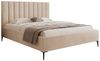 Goldstoff Polsterbett Elegantes Bett mit hohem Kopfteil & Stauraum für Schlafzimmer, Modernes Bett mit Stauraum & gepolstertem Kopfteil in elegantem Design Bild 4
