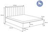 Goldstoff Polsterbett Elegantes Bett mit hohem Kopfteil & Stauraum für Schlafzimmer, Modernes Bett mit Stauraum & gepolstertem Kopfteil in elegantem Design Bild 2