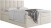 WFL GROUP Boxspringbett Amira mit hohem, gepolstertem Kopfteil, Boucle oder Samt Stoff (erhältlich in 5 Größen 120x200, 140x200, 160x200, 180x200, 200x200 cm), Doppelbett mit Matratze, Topper, Bettkasten & Stauraum, Made in EU Bild 4