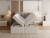 WFL GROUP Boxspringbett Amira mit hohem, gepolstertem Kopfteil, Boucle oder Samt Stoff (erhältlich in 5 Größen 120x200, 140x200, 160x200, 180x200, 200x200 cm), Doppelbett mit Matratze, Topper, Bettkasten & Stauraum, Made in EU Bild 3