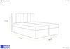 WFL GROUP Boxspringbett Amira mit hohem, gepolstertem Kopfteil, Boucle oder Samt Stoff (erhältlich in 5 Größen 120x200, 140x200, 160x200, 180x200, 200x200 cm), Doppelbett mit Matratze, Topper, Bettkasten & Stauraum, Made in EU Bild 2