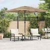Sonnenschirm, Terrassenschirm mit Stahlmast Braun 248x248x248 cm Bild 2