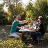 Relaxdays Bierbank 2er Set schwarz Bild 4
