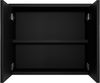 Badplaats Spiegelschrank Toledo 80x60 cm Schwarz Matt - Badezimmerschrank mit Spiegel und 2 Türen Bild 2